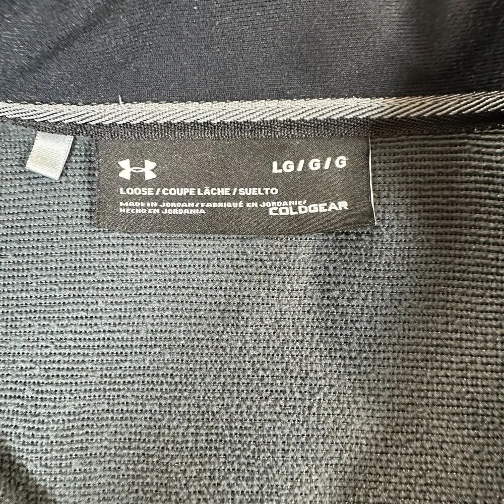 Under Armour Jacket Men’s ColdGear ¼ Zip Large Charcoal Gray Long Sleeve